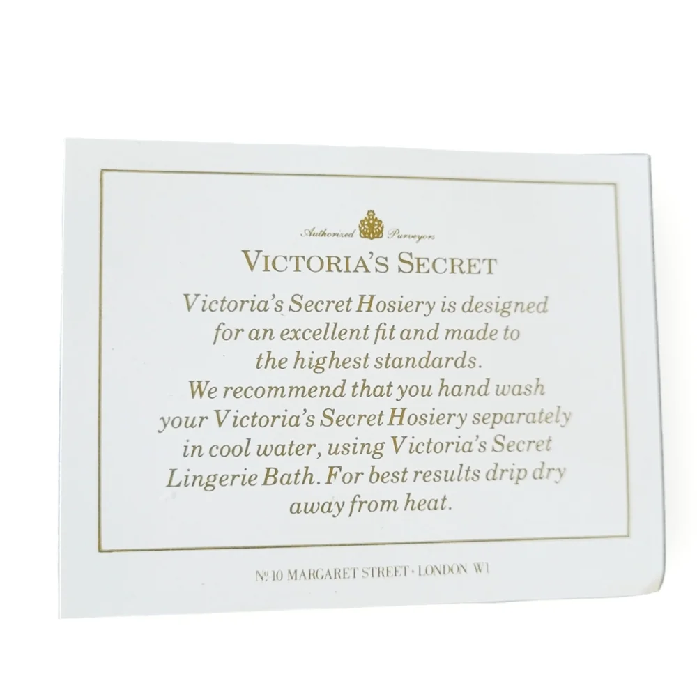 Victorias Secret Gold Crown 90s Deadstock Vintage‎ Lace Stockings in Cream